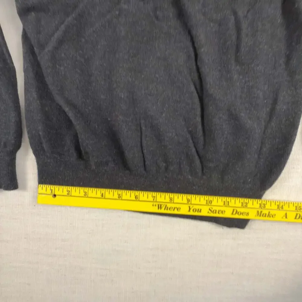 Calvin‎ Klein Sweater Mens Medium Blue/Black Two-Tone Color Block Merino Wool